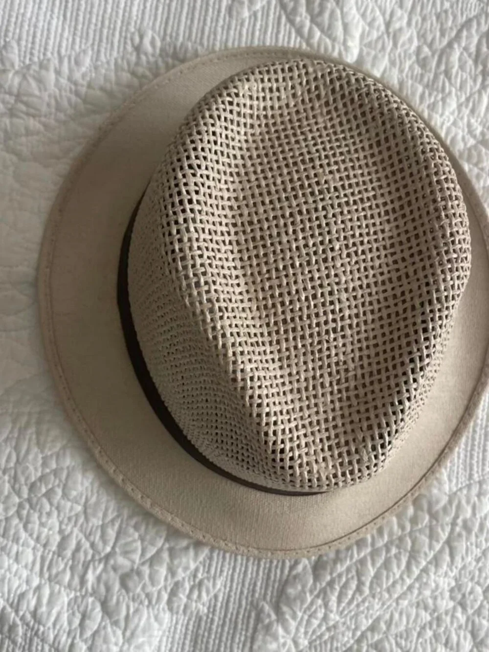 Kids Som-Her Cream Panama Hat with Black Band - Beige / Kids